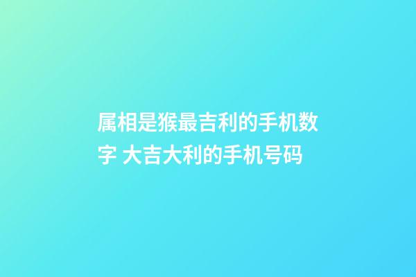 属相是猴最吉利的手机数字 大吉大利的手机号码